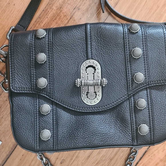 Aje Hutton Larhe Crossbody Bag in black leather - Picture 4 of 5